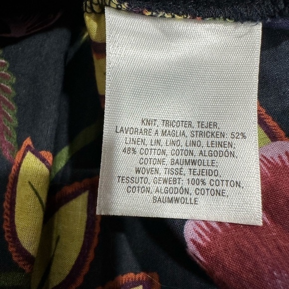 Anthropologie Deletta Floral Cropped Front Blouse Top Sz M - Picture 4 of 7